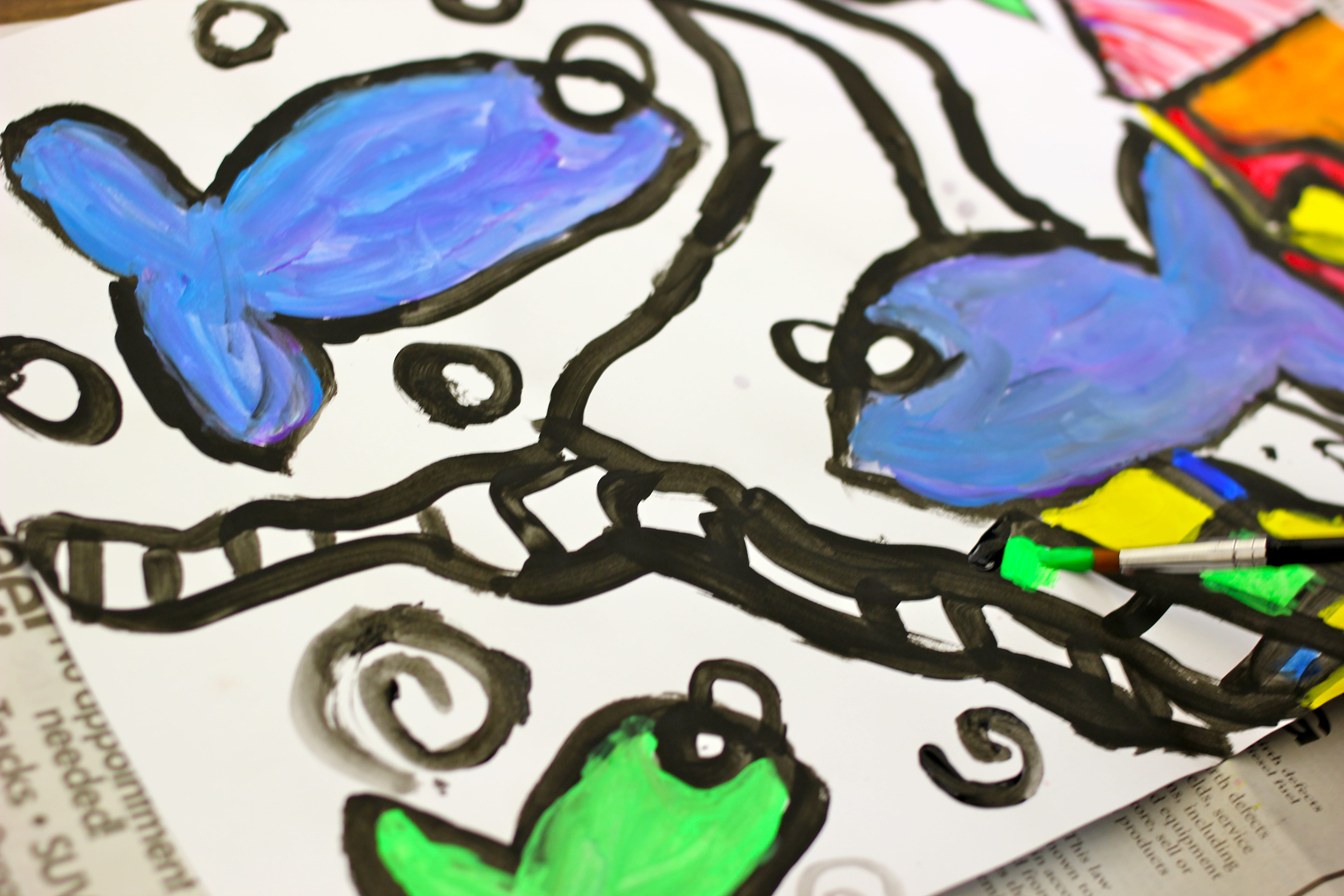 Movement Fish Art Project: How to Teach the Elements of Art