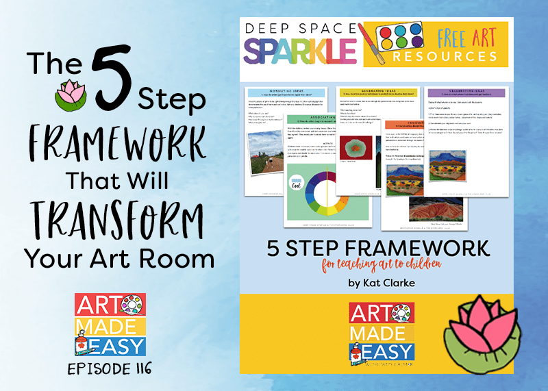 5 Step Framework for Teaching Art to Kids: Art Made Easy podcast with Patty Palmer and guest Kat Clarke