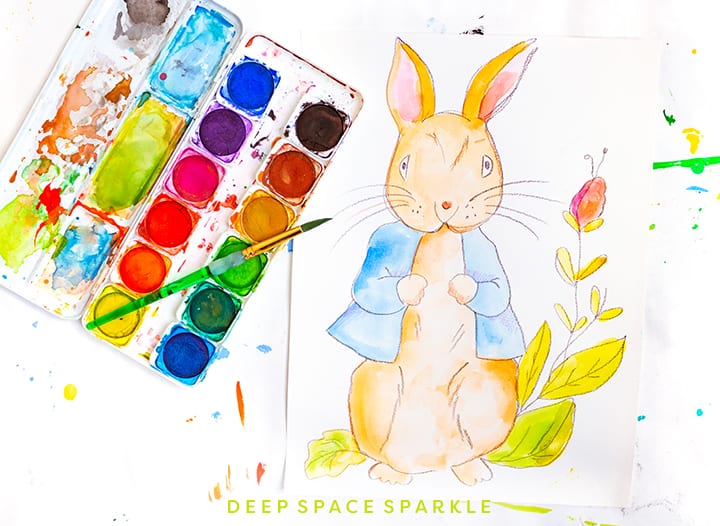 Peter Rabbit Watercolor Art Project for Elementary Kids