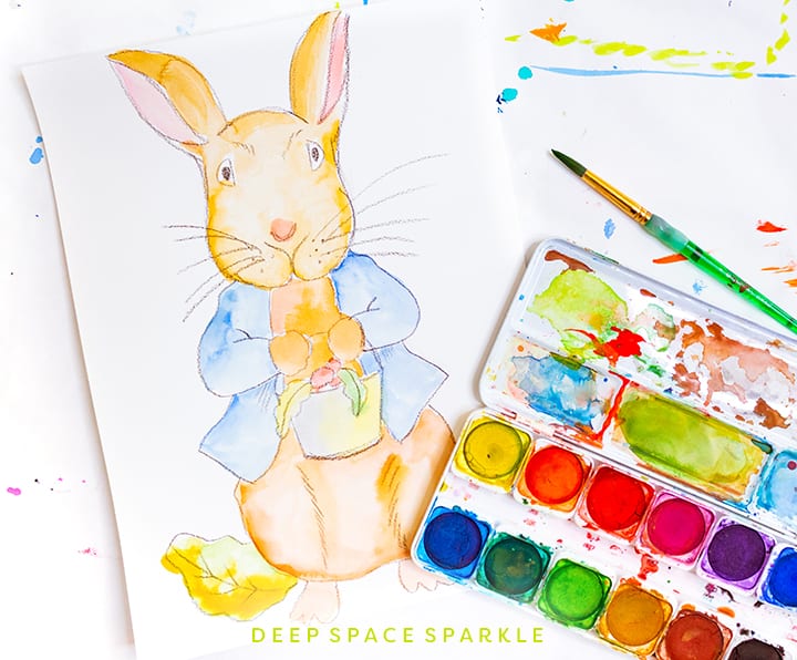 Peter Rabbit Watercolor Art Project for Elementary Kids