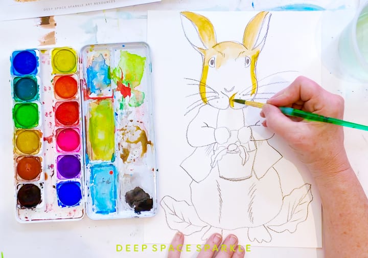 Peter Rabbit Watercolor Art Project for Elementary Kids