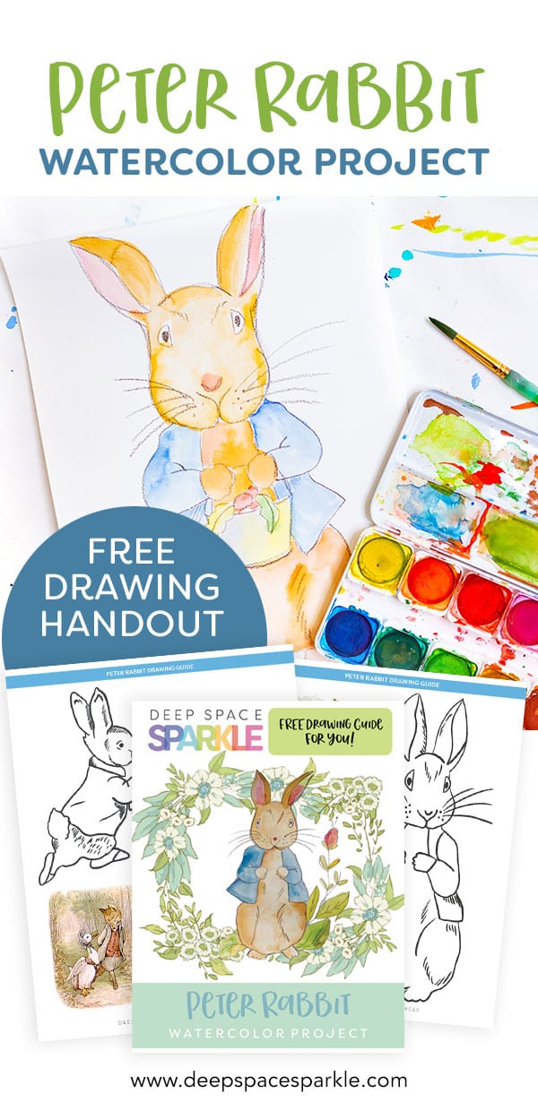 Peter Rabbit Watercolor Spring Art Project for Elementary Kids