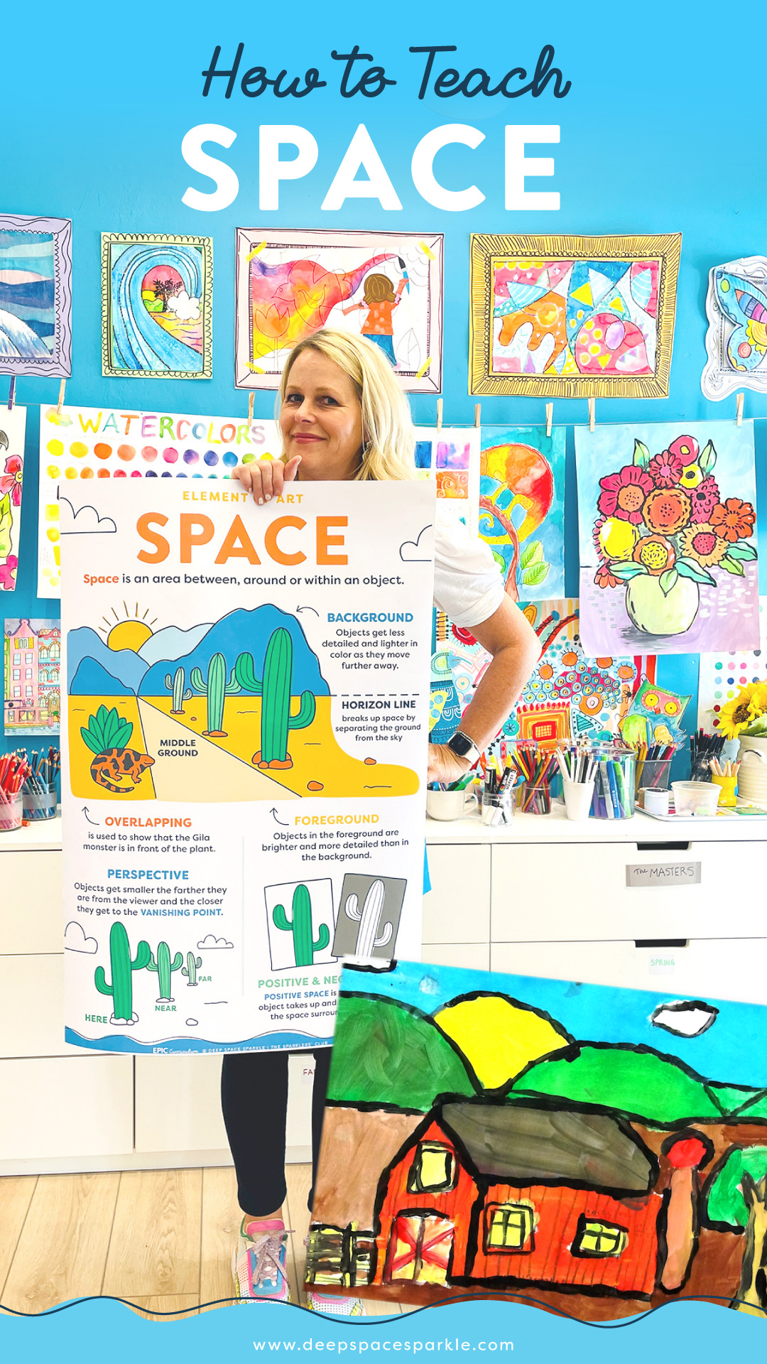 How to Teach SPACE to your students with the elements and principles of art