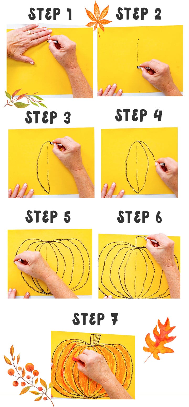 how to draw a pumpkin