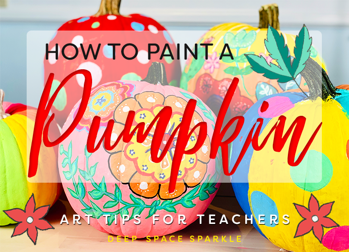 how to paint a pumpkin-Deep Space Sparkle Art Projects for Kids