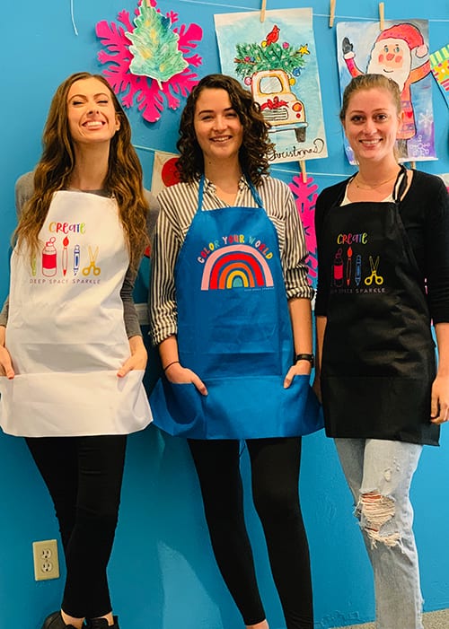 Deep Space Sparkle Art Teacher Aprons