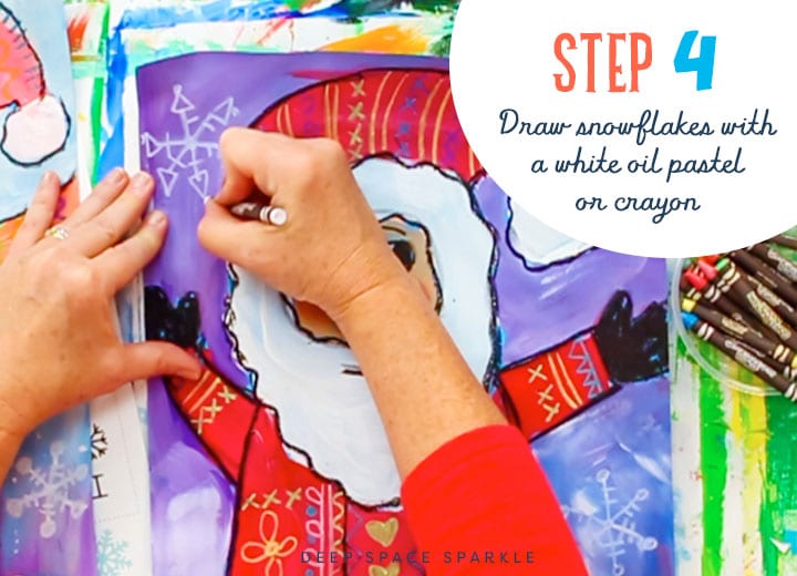 folk art santa step 4 draw the background