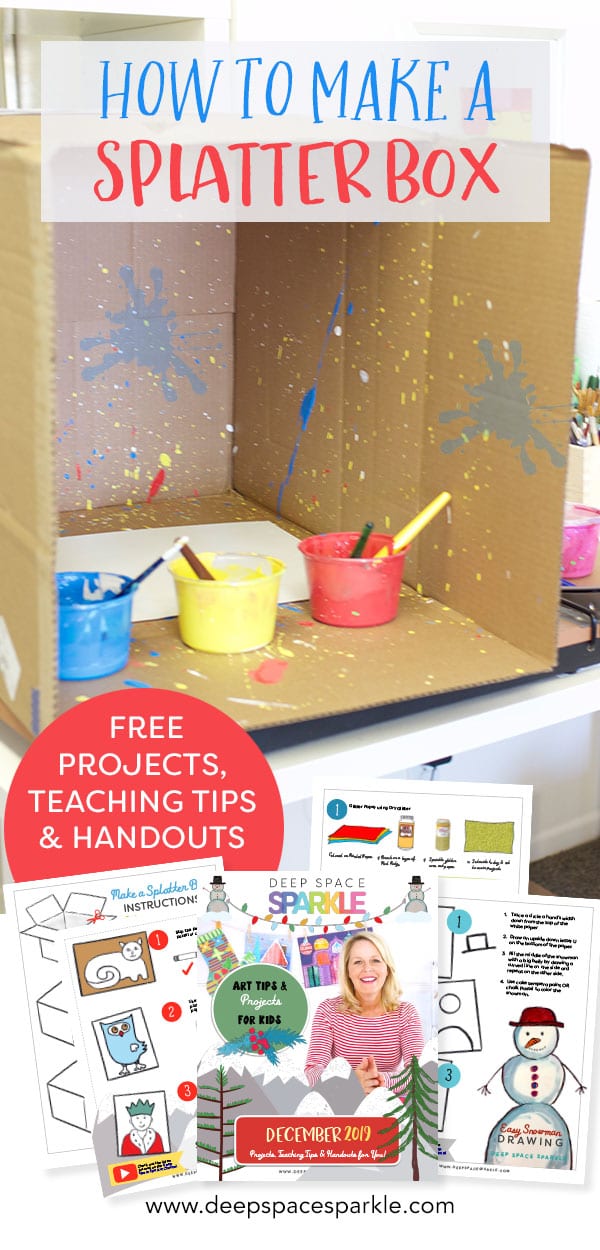 how to make your own splatter box with kids art projects in the classroom