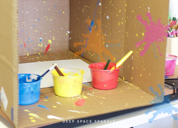 how to make you own splatter box with kids