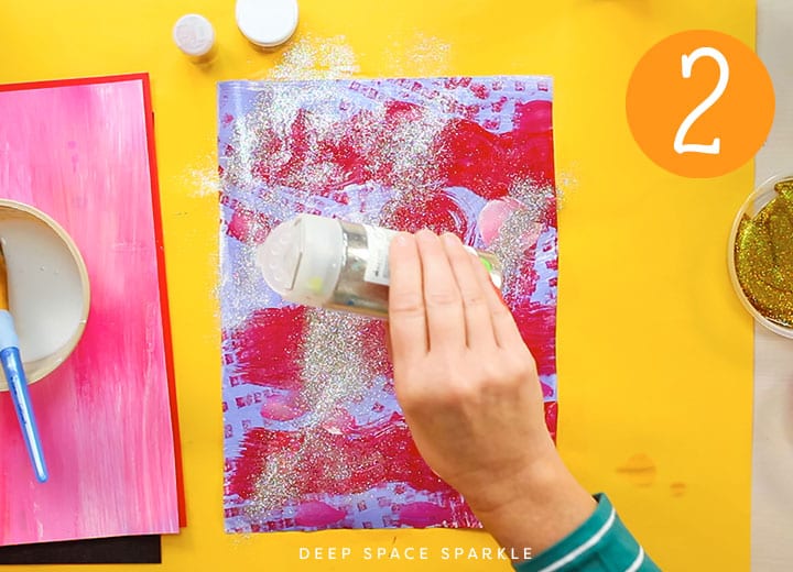 how to make your own glitter paper applying glitter to paper