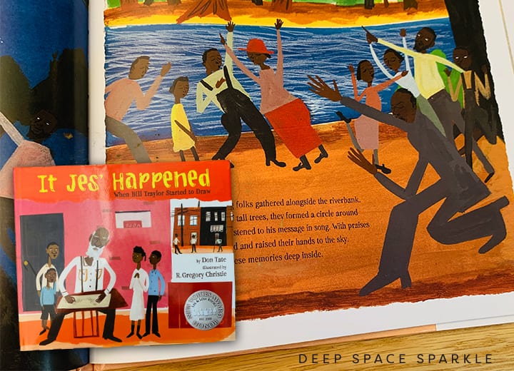 It Jes' Happened, when Bill Traylor started to draw. Black History month for kids.