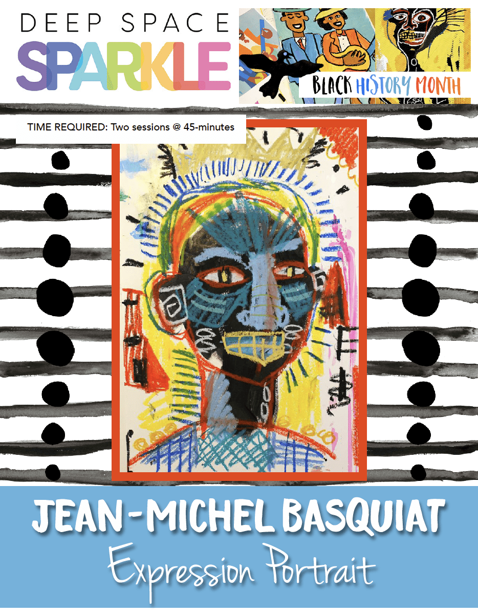 Jean- Michel Basquiat Expression Portrait for kids