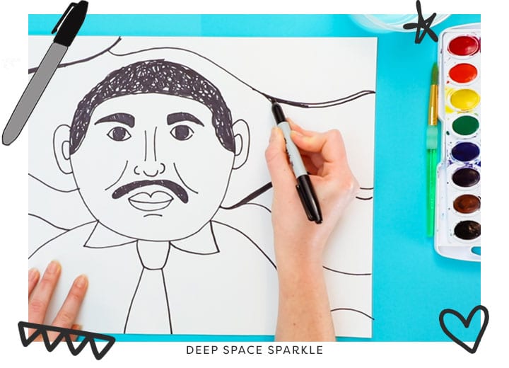 how to draw martin luther king jr step by step for kids