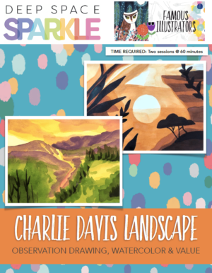 Charlie Davis landscape art lesson for 7th grade students with standards product