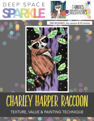 Charlie Harper Raccoon art lesson plans with standards for 3rd grade product