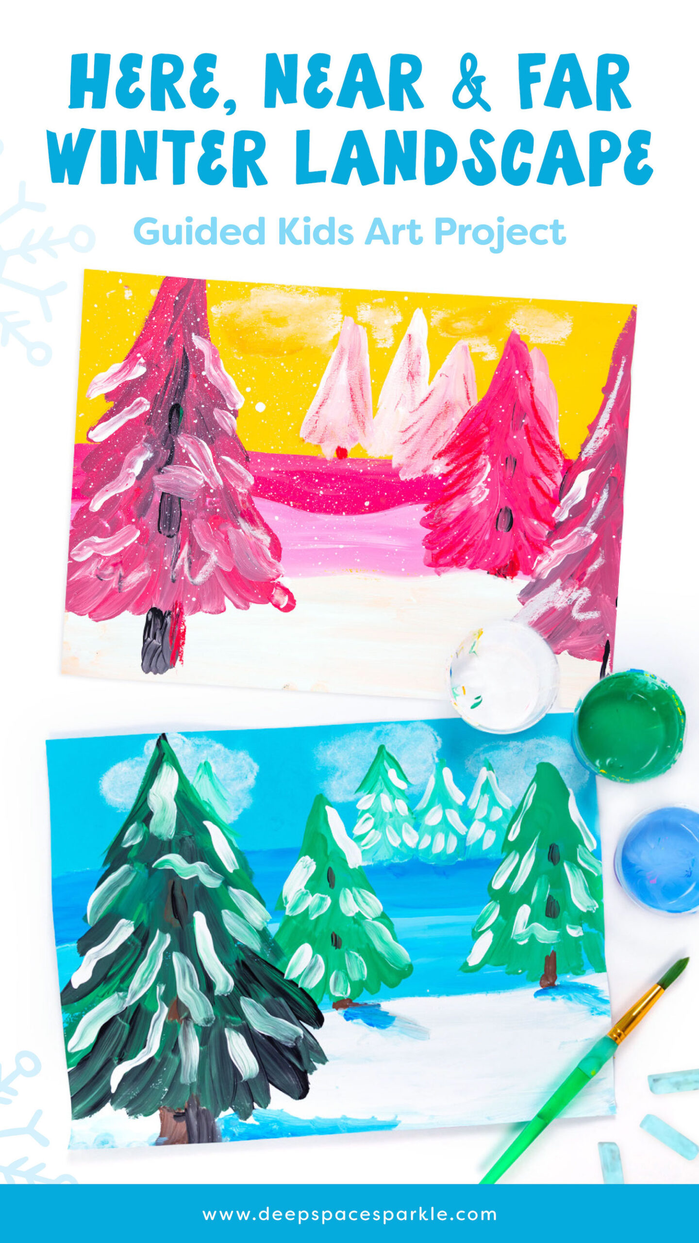 here near and far winter landscape project for kids