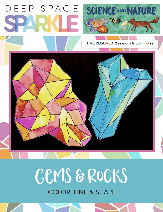 Gems and rocks product art lesson plan for kids 6th grade