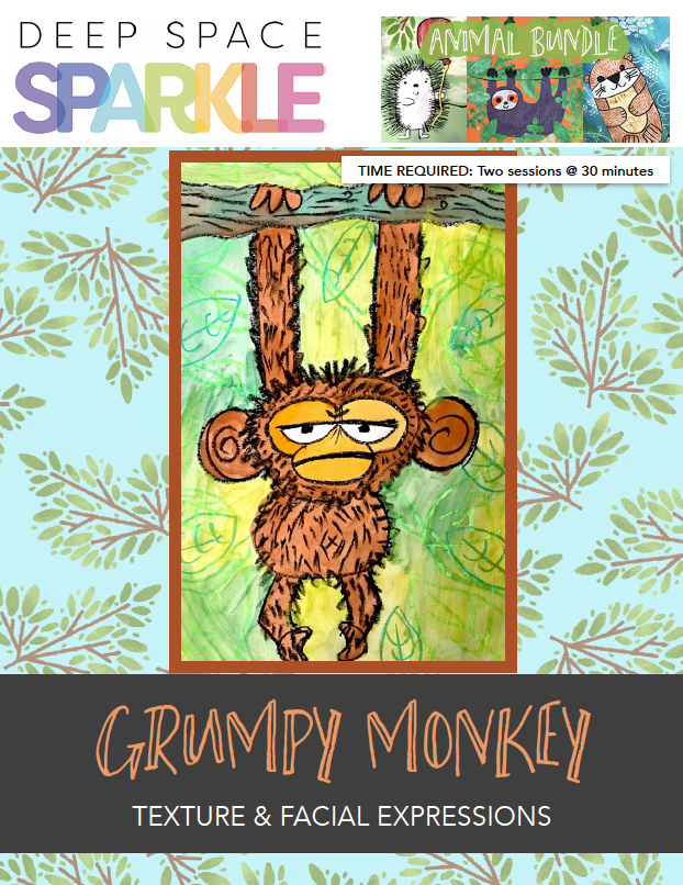 Grumpy Monkey art lesson pland for 3rd graders with standards product