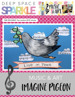 Imagine Pigeon art lesson plan for 1st graders with standards