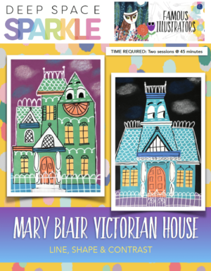 Mary Blair Vicotiran art lesson plan for 4th grade with standards product