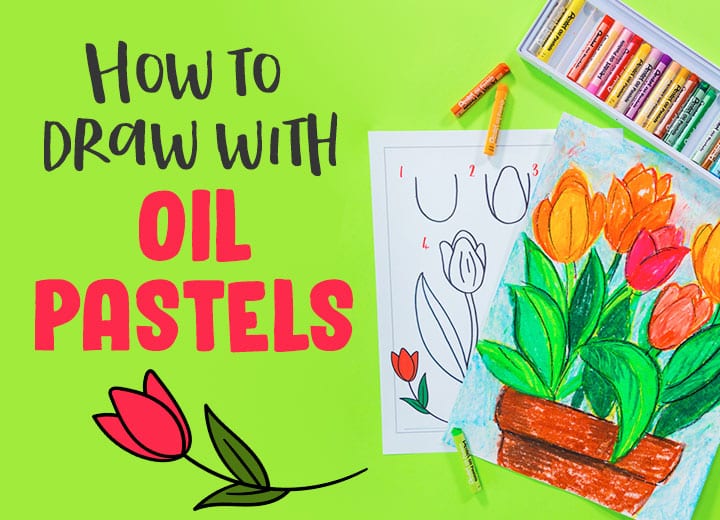 How To Draw With Oil Pastels Tulip Drawing | Deep Space Sparkle