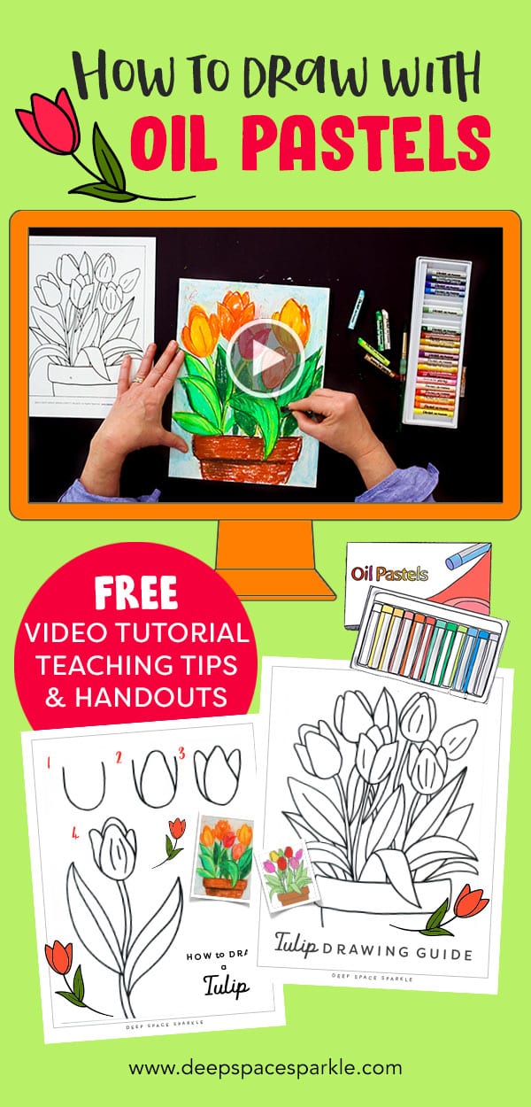 how to use oil pastels art project with video tutorial