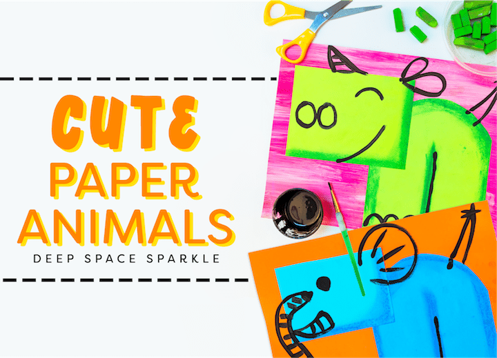 cute paper endangered animals art project with video