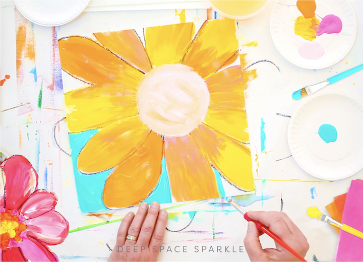 happy flowers art lessons for kids art projects at home