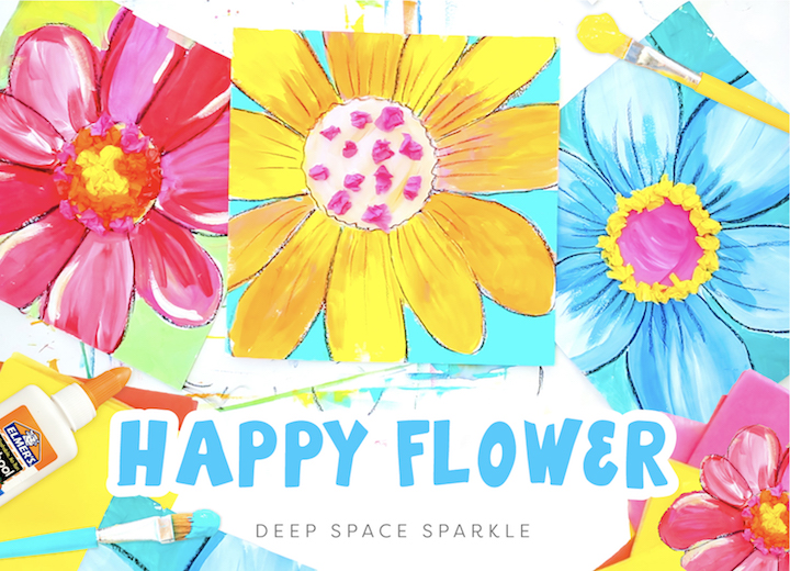 happy flowers art lessons for kids art projects at home