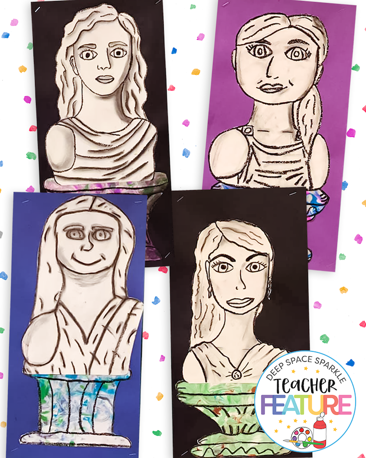 Roman Bust Portrait Lesson Plan Deep Space Sparkle