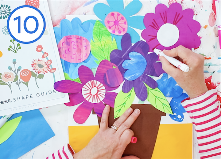 how to make a springtime paper flower bouquet art project for kids