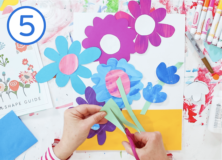 how to make a springtime paper flower bouquet art project for kids