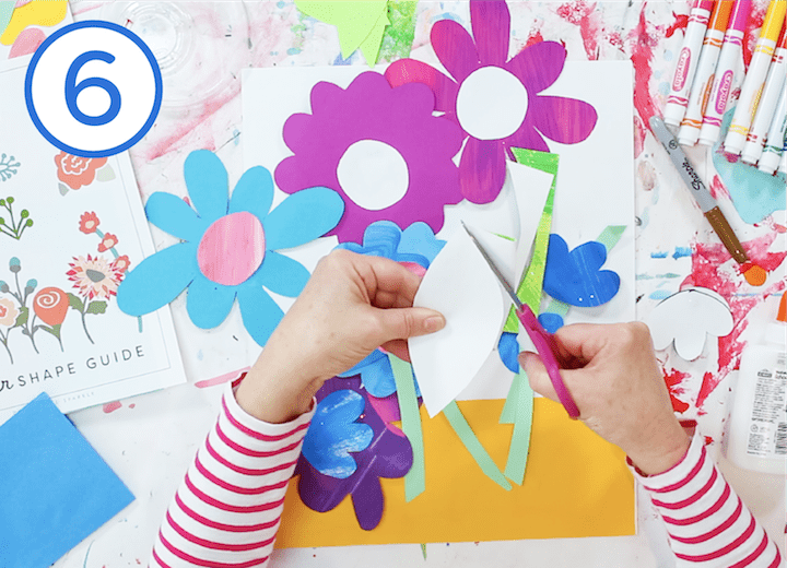 how to make a springtime paper flower bouquet art project for kids