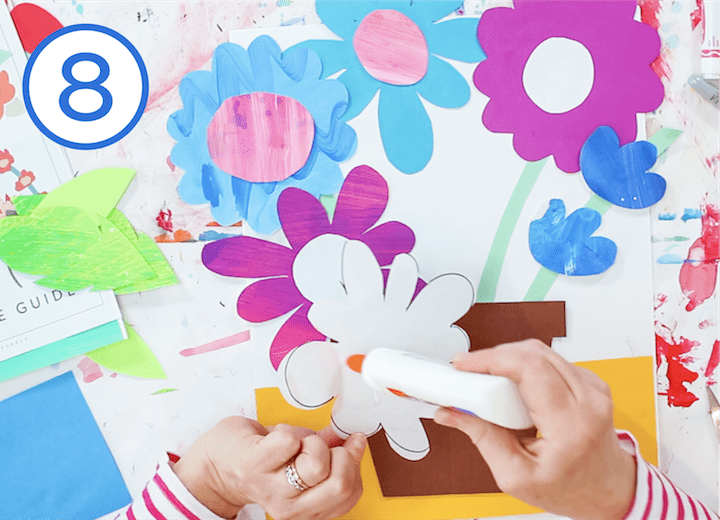 how to make a springtime paper flower bouquet art project for kids