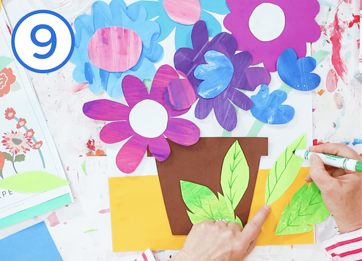 how to make a springtime paper flower bouquet art project for kids