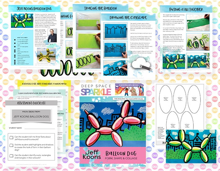 balloon dog art lesson plan with standards for kindergarten