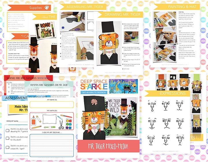 mr tiger art lesson plan for second grade students with standards