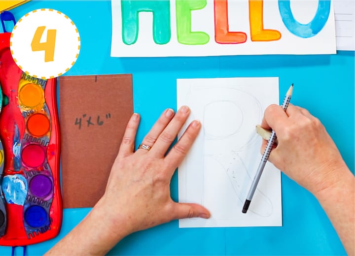 how to make your own typography card for mothers day art project for kids