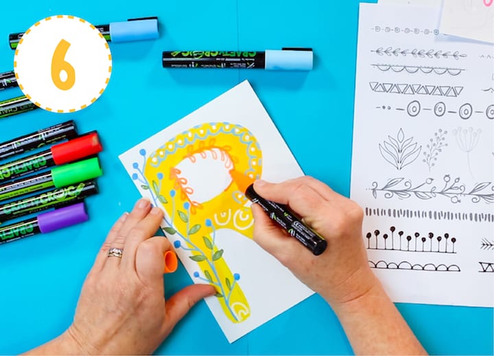 how to make your own typography card for mothers day art project for kids