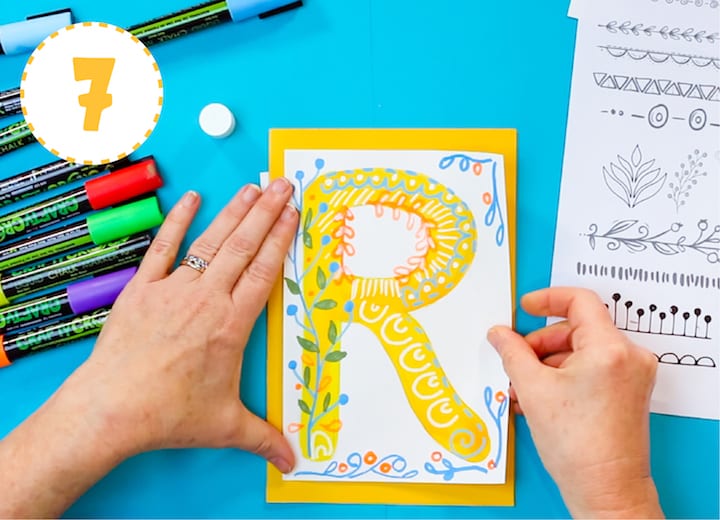 how to make your own typography card for mothers day art project for kids