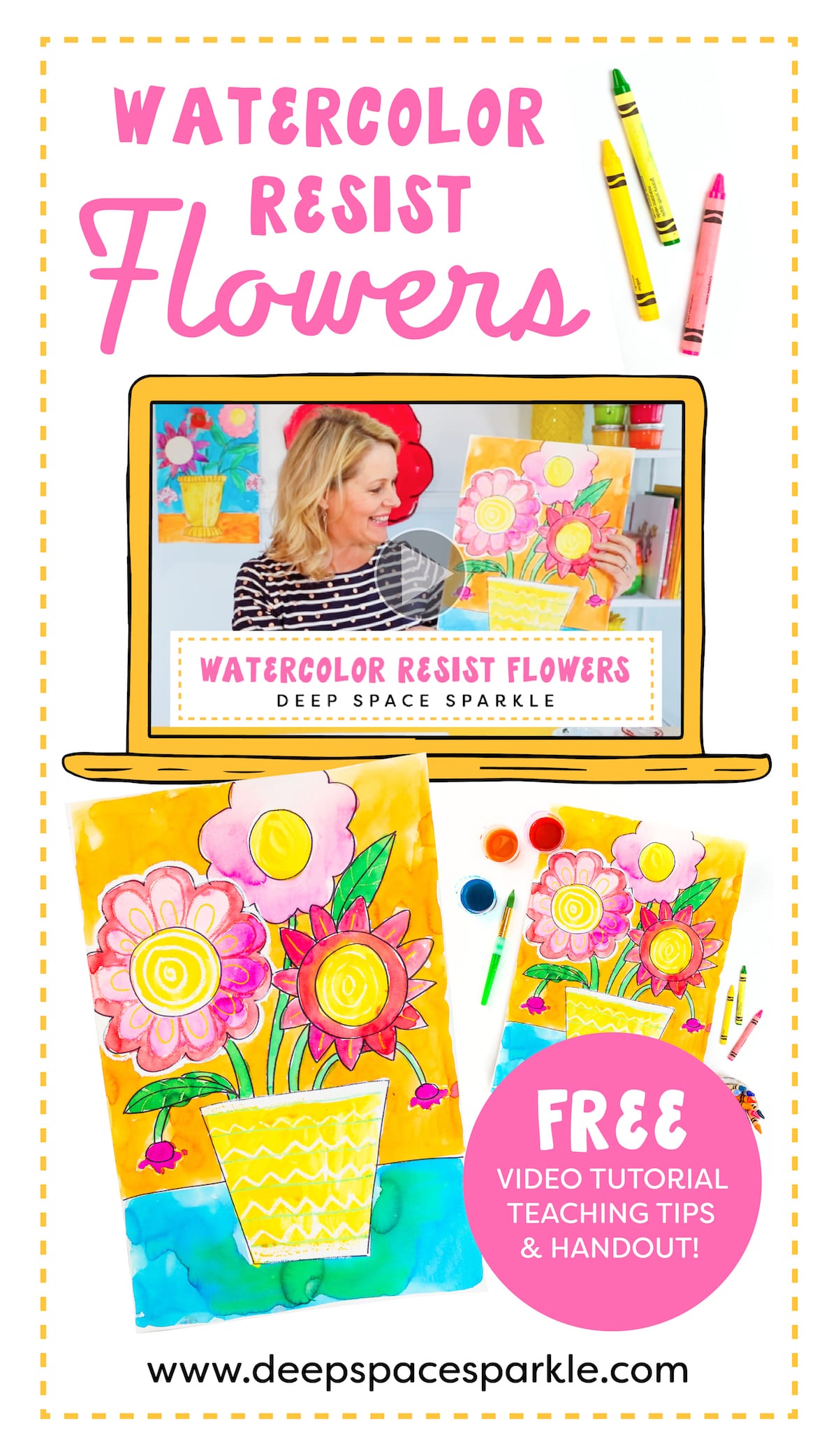 how to make your own watercolor resist flowers spingtime art projects for kids