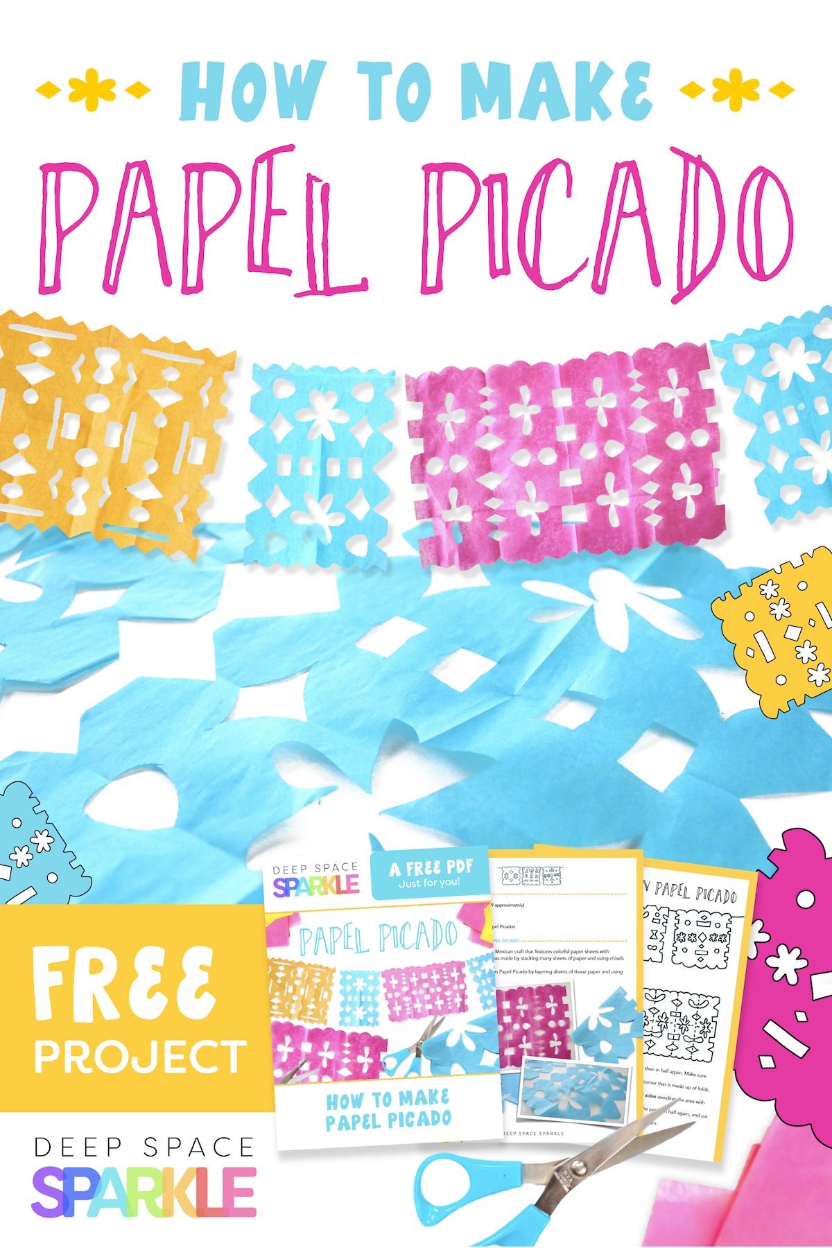 How to make papel picado deep space sparkle art projects for kids with how to steps and instructions