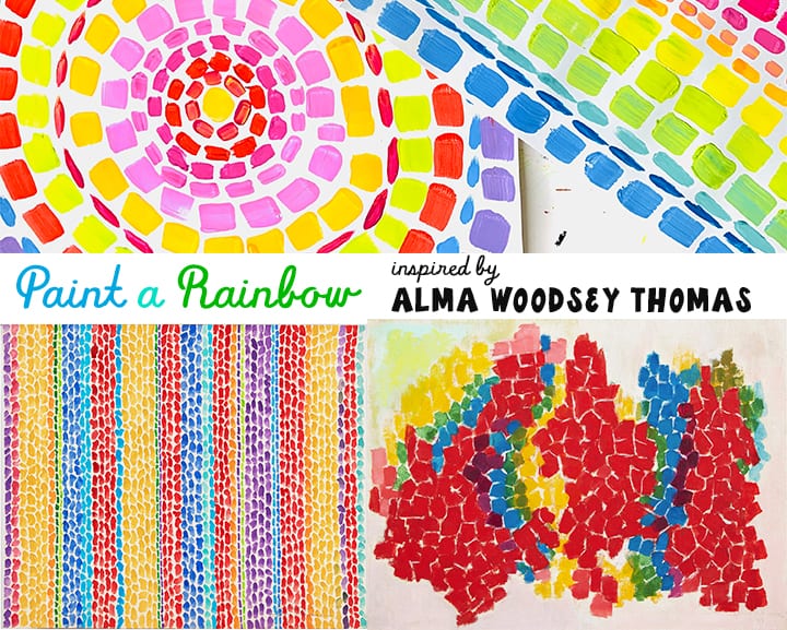 Black Artist Alma Thomas art project | painting a rainbow