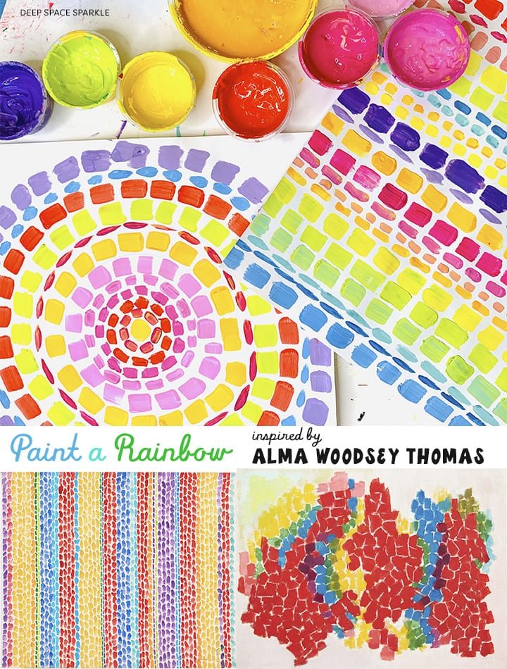 paint colors for kids art to paint a rainbow based on alma thomas