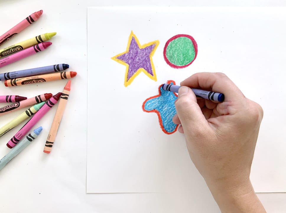 add variety with crayons kids art