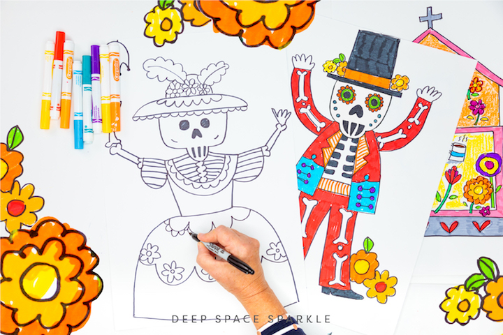 day of the dead art for the classroom catrina drawings