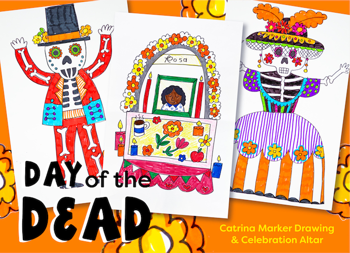 day of the dead art for the classroom catrina drawings