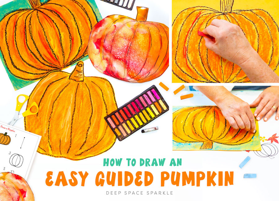 Pumpkin Art Project With Chalk Pastels - The Kindergarten Connection