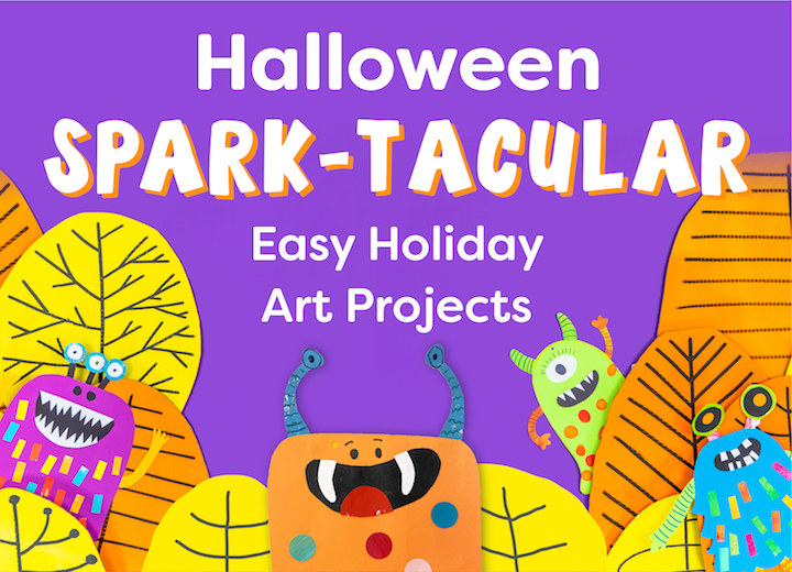 halloween spark-tacular easy holiday art projects for kids on the holidays