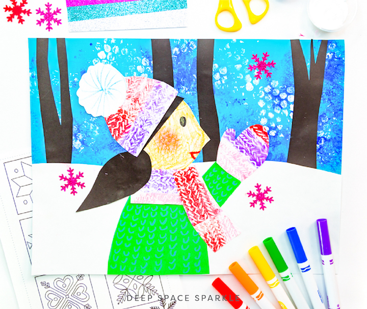 Winter Wonderland Holiday Art Packet lessons for students all grades